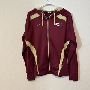 Florida State Seminoles Hoodie Jacket Womens Large Nike NCAA Football Therma-Fit